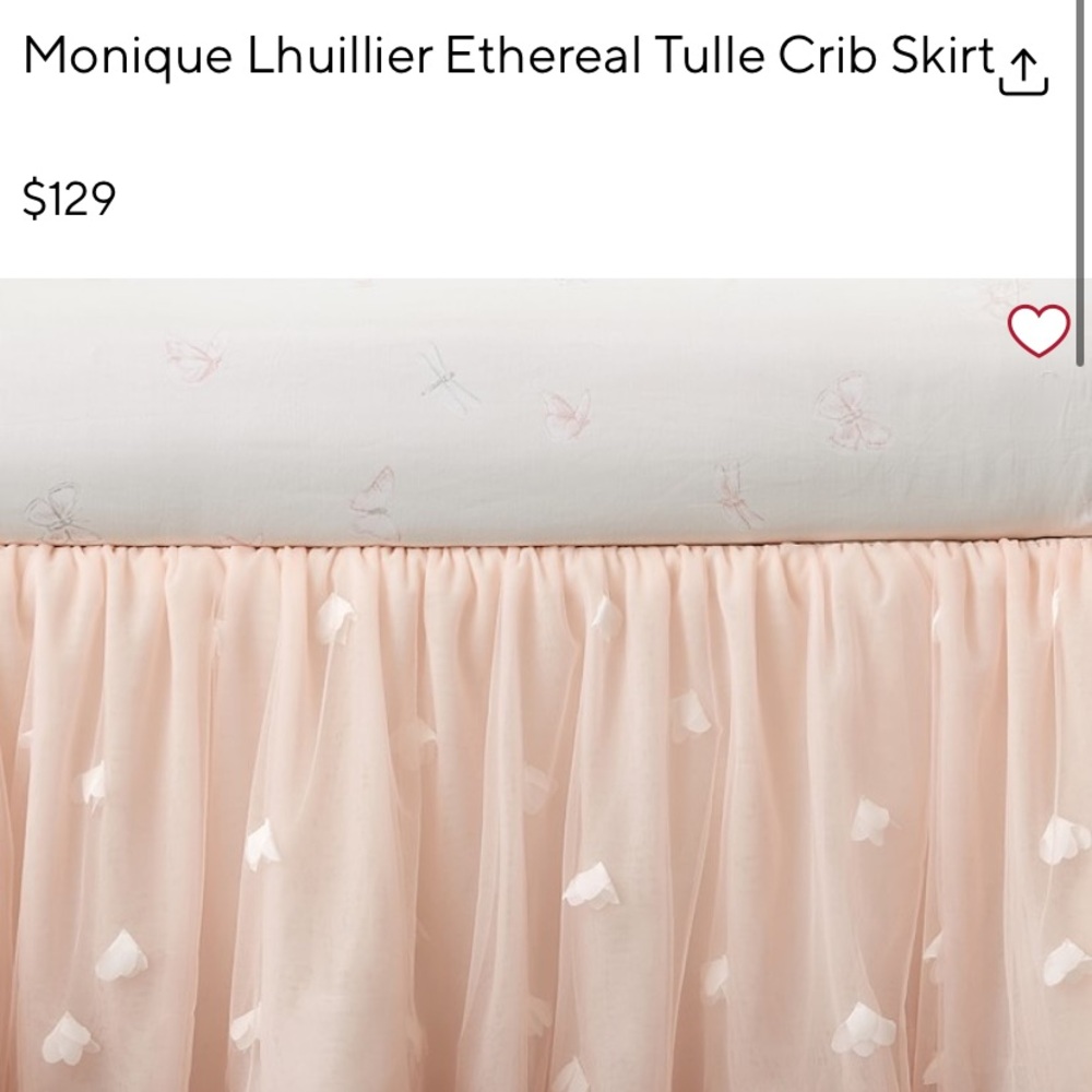 Ethereal Tulle Crib Skirt (Pottery Barn)